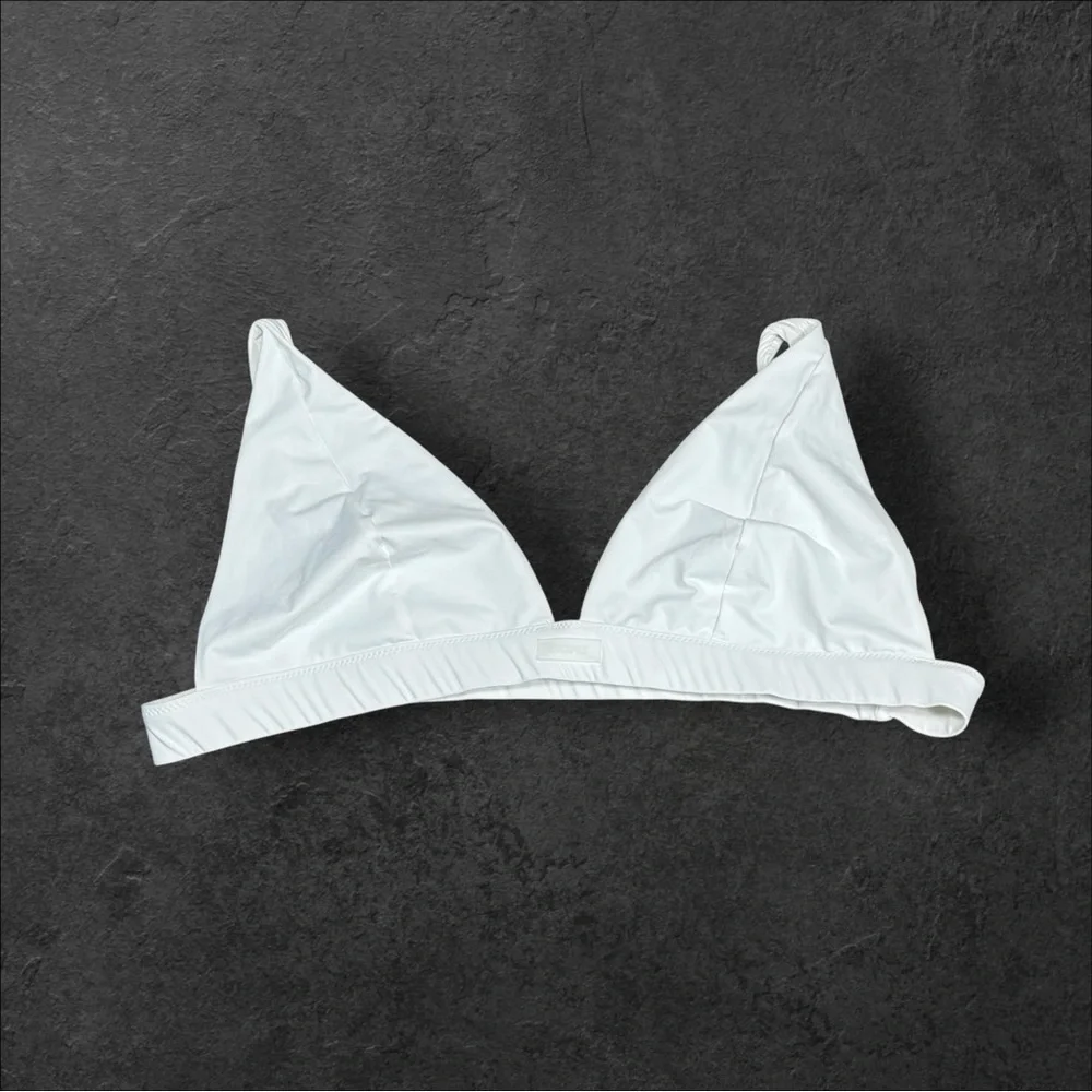 NWOT Skims Recycled Swim Plunge Bikini Top‎ Size 4X White